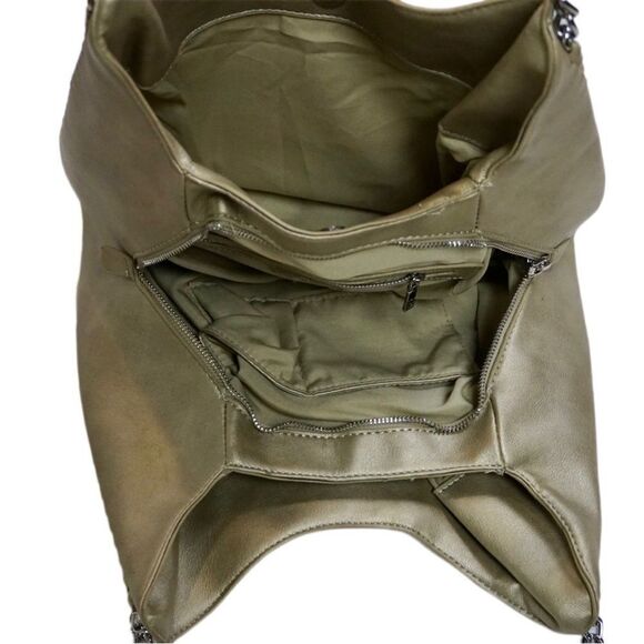 Bebe Gold Metallic Chain Strap Shoulder Bag - Picture 7 of 7